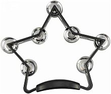 EASTTOP DF104 BLACK Пластиковый тамбурин "Звезда", 7 сдвоенных джинглов, цвет черный