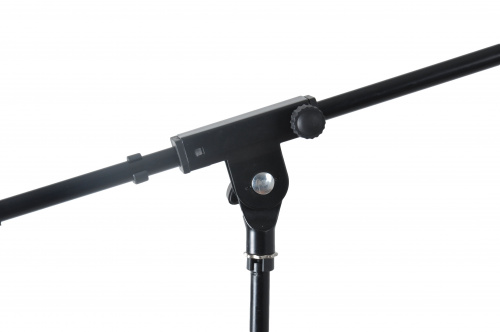 ROCKDALE 3601 Микрофонная стойка-журавль, высота 95-165 см, журавль 80 см, металл, чёрная фото 4