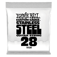 Ernie Ball 1928 струна одиночная для электрогитары Серия Stainless Steel Калибр: 28 Сердцевина: