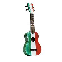 WIKI UK/IT гитара укулеле сопрано, рисунок итальянский флаг чехол в комплекте
