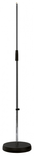 K&M 26000-300-02 микрофонная стойка прямая с круглым основанием, хром, 870-1565 мм