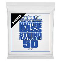 Ernie Ball 1750 струна одиночная для бас-гитары Серия Flatwound Калибр: 50 Сердцевина: шестигра