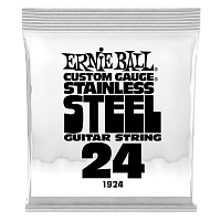 Ernie Ball 1924 струна одиночная для электрогитары Серия Stainless Steel Калибр: 24 Сердцевина: