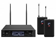 Axelvox DWS7000HT (LT Bundle) Микрофонная радиосистема с DSP, UHF 710-726 MHz, 100 каналов,LCD дисплей, 2х ИК порт, 2x поясных передатчика, 2x головно