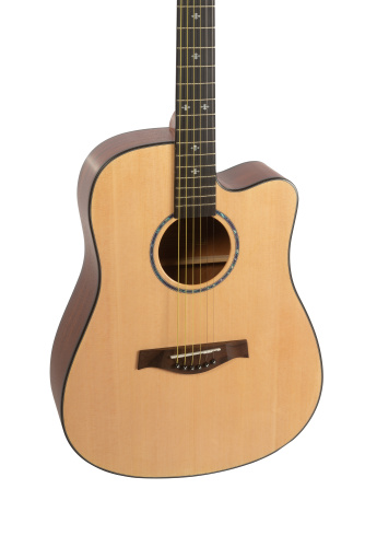 AIERSI SG02SMC-41 Акустическая гитара, топ массив ели, корпус махагони фото 3