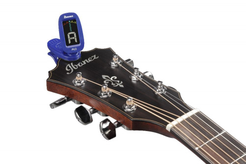 IBANEZ PU3-BL CLIP TUNER гитарный хроматический тюнер-клипса, модель синего цвета. LCD-дисплей с цветной индикацией правильности фото 3