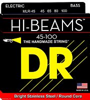 DR MLR-45 серия Hi-Beam для бас-гитары, нержавеющая сталь, Light to Medium (45-100)