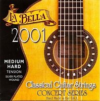 La Bella 2001MED-HARD Струны для классической гитары Medium Hard Tension, нейлоновые, профессиональн