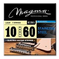 Magma Strings GE230S Струны для 7-струнной электрогитары 10-60, Серия: Stainless Steel, Калибр: 10-13-17-28-38-50-60, Обмотка: круглая, нержавеющая ст