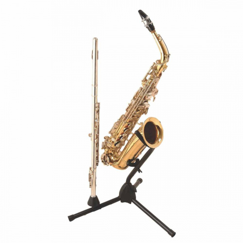 OnStage SXS7101B стойка для саксофона, с доп.держателем для флейты/кларнета, черная фото 2