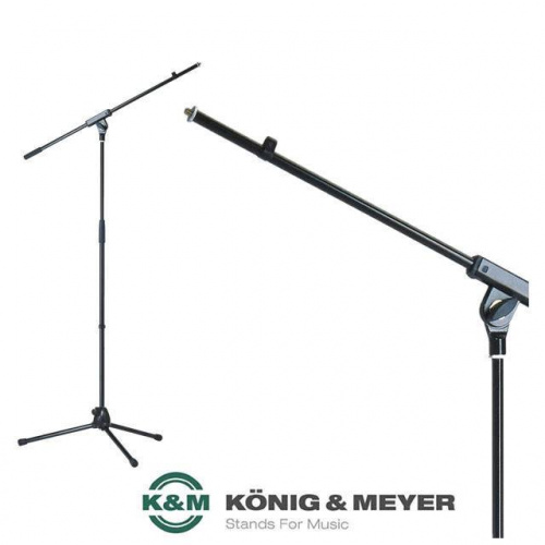 K&M 21070-300-55 микрофонная стойка "журавль", металлические узлы, высота 1010-1720 мм, журавль 805 фото 3