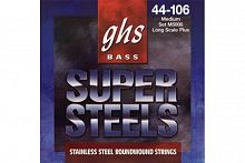 GHS M5000 Струны для бас-гитары (44-63-84-106) круглая обмотка нержавеющая сталь с покрытием