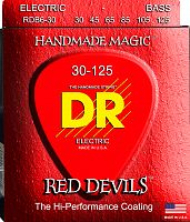DR RDB6-30 RED DEVILS струны для 6-струнной бас гитары с покрытием красные 30 125